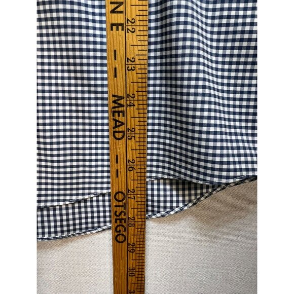 Stafford Men's Slim Fit Tech Stretch Shirt Button Down Size S Blue White Check - Picture 7 of 10